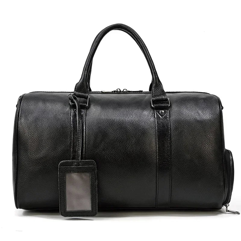Genuine Leather Duffle Bag for Men – Travel & Weekender