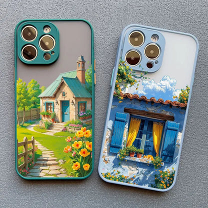 Mediterranean Villa Landscape iPhone Case – Scenic Art Phone Cover