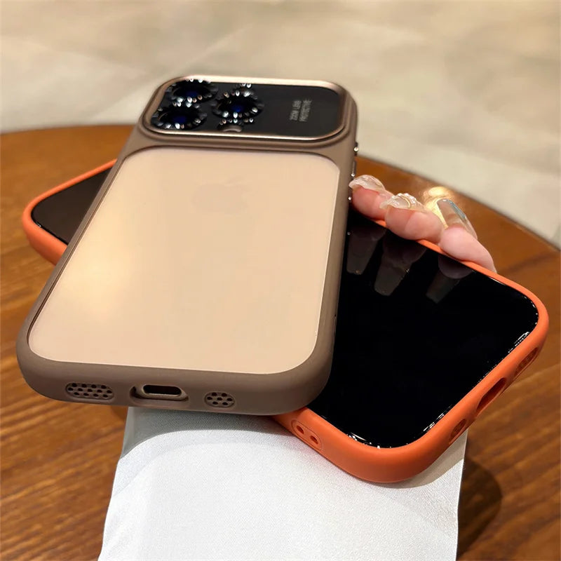 Clear iPhone Case with Metal Camera Ring Protection