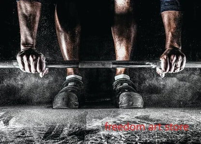 No Pain No Gain Gym Motivation Canvas Wall Art Print