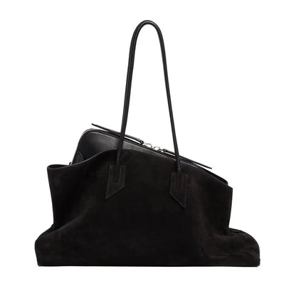 Large Faux Suede Shoulder Tote Bag – Women's Everyday Handbag