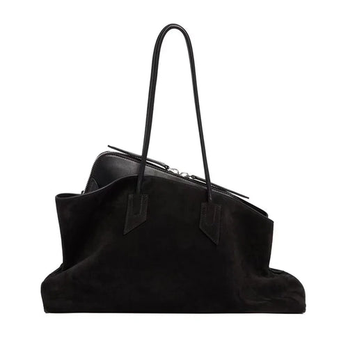 Large Faux Suede Shoulder Tote Bag – Women's Everyday Handbag