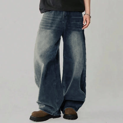 Baggy Wide Leg Men's Jeans – Street Style Loose Fit Denim Pants
