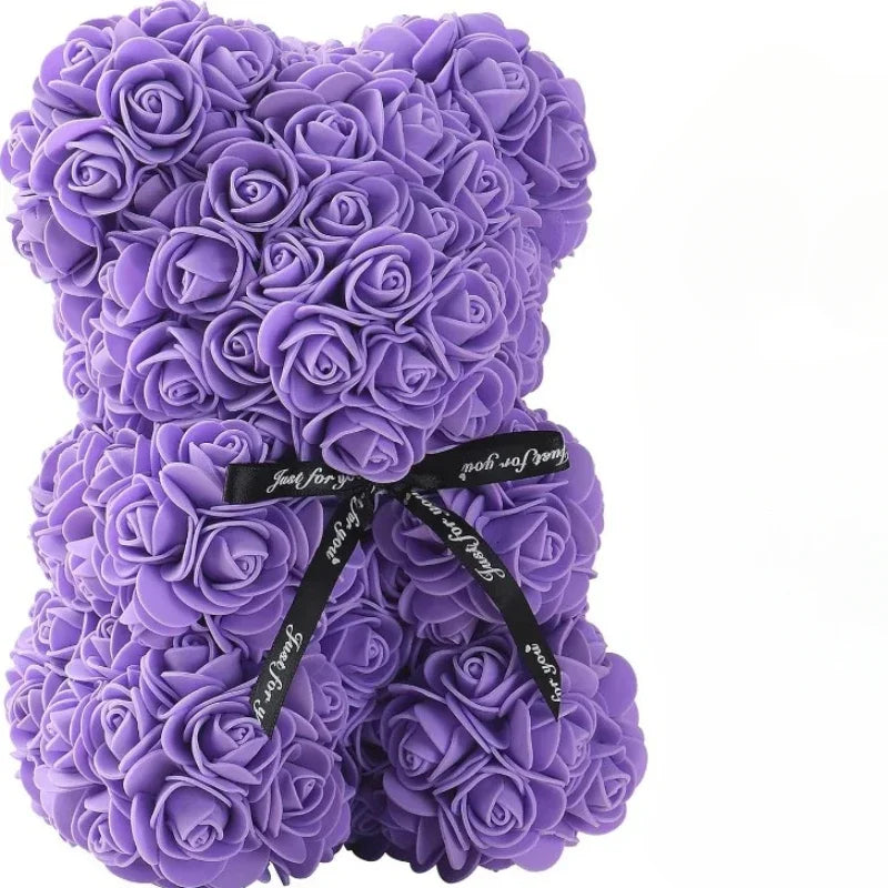 Eternal Rose Teddy Bear Gift Decoration
