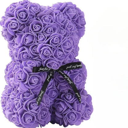Eternal Rose Teddy Bear Gift Decoration