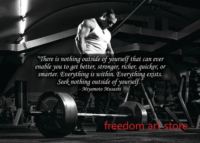 No Pain No Gain Gym Motivation Canvas Wall Art Print