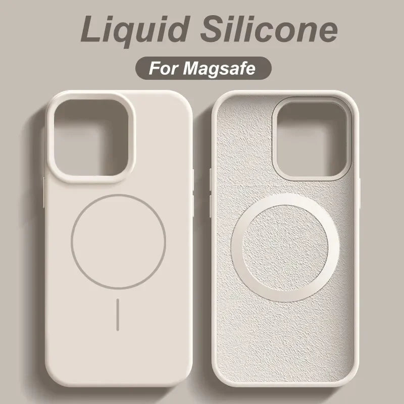 Liquid Silicone MagSafe iPhone Case – Magnetic Wireless Cover