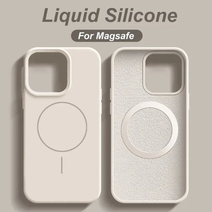 Liquid Silicone MagSafe iPhone Case – Magnetic Wireless Cover