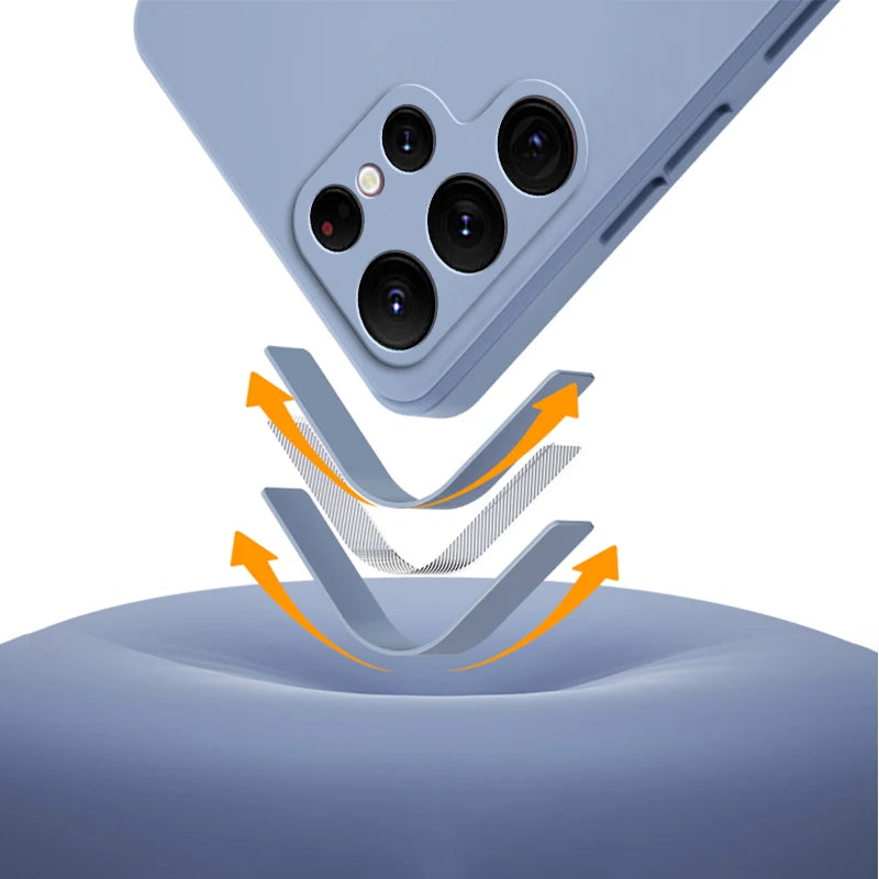Liquid Silicone Samsung Case – Square Edge, Galaxy S20–S23 & Note 20