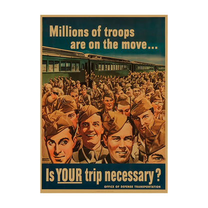 Soviet USSR Vintage Propaganda Poster – Stalin Portrait Retro Wall Art Print