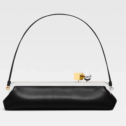 Luxury Kiss Lock Clutch Bag for Women – Elegant Long Purse