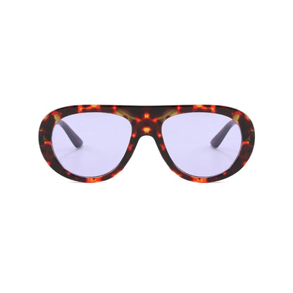 Y2K Retro Pilot Sunglasses – Leopard Frame Unisex Eyewear