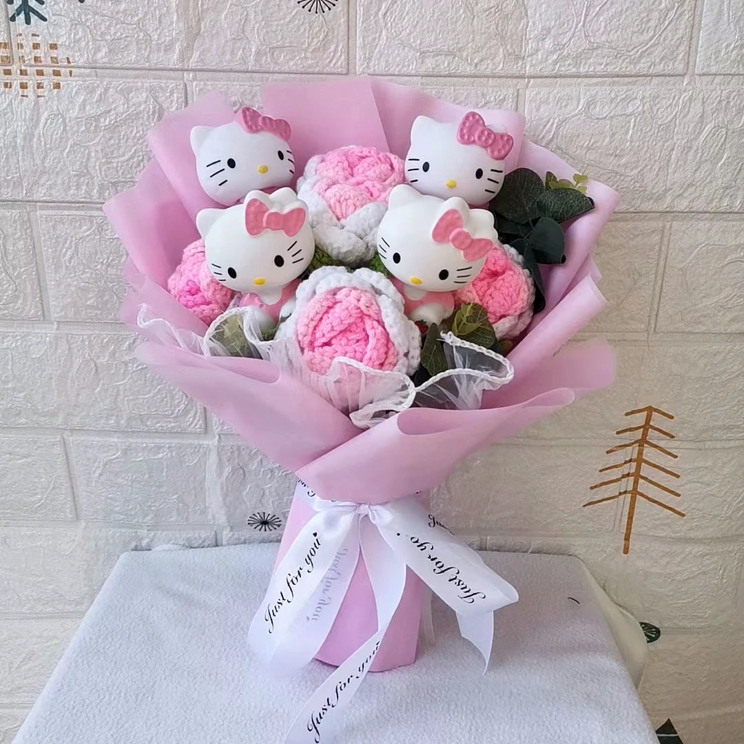 Hello Kitty Plush Bouquet Rose Flower Gift