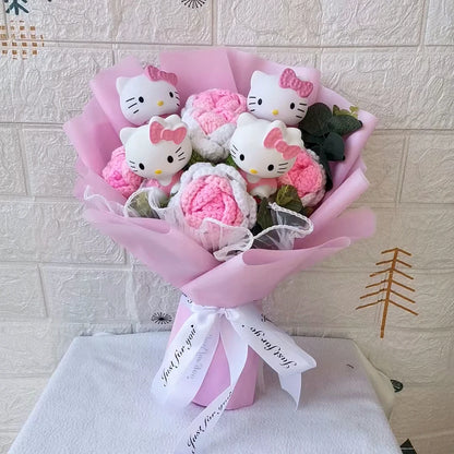 Hello Kitty Plush Bouquet Rose Flower Gift