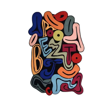 Irregular Art Plush Area Rug – Modern Abstract Non-Slip Carpet