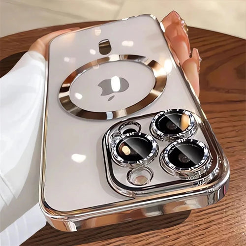Electroplated MagSafe iPhone Case with Camera Lens Protector