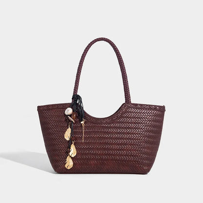 Brand Straw Woven Shoulder Bag