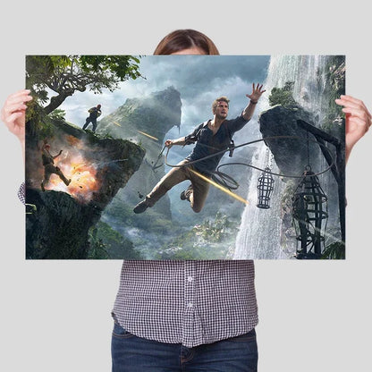 Uncharted Video Game Canvas Poster – Wall Art Print for Home Decor