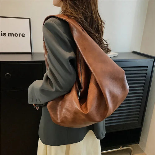 Big Black Shoulder Bags for Women Large Hobo Shopper Bag