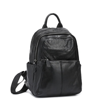 Genuine Cowhide Leather Backpack – Women's Luxury Travel Bag