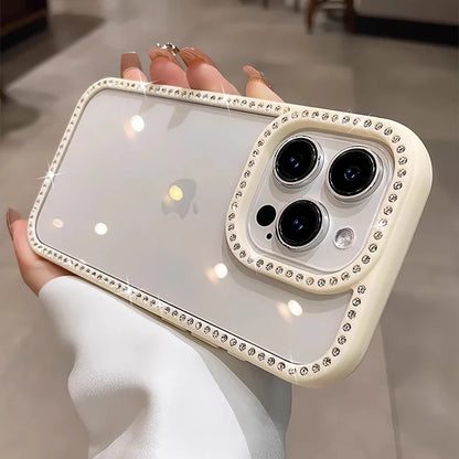 Rhinestone Diamond Clear Case for iPhone 16 15 14 13 Pro Max | Luxury Bling Shockproof Cover
