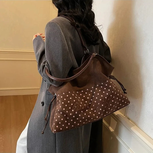 Women's Tote Bags Y2k Fashion Sweet Polka Dot Handbag
