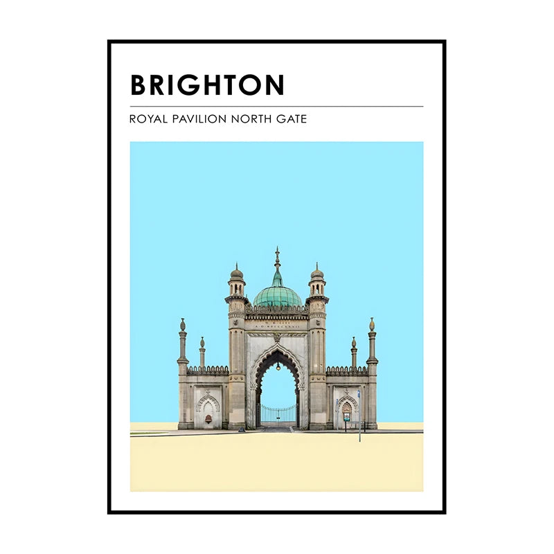 Famous City Architecture Wall Art Poster – Canvas Print for Living Room