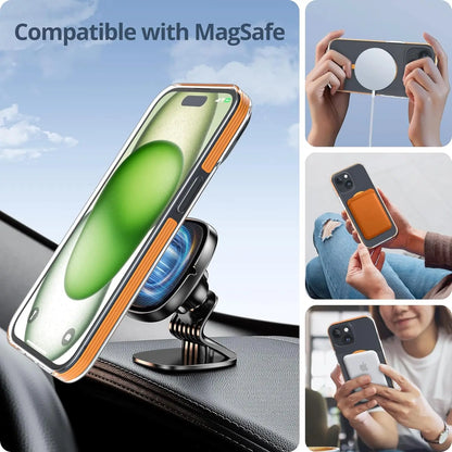 MagSafe Clear Phone Case for iPhone 15 14 13 12 Pro Max Plus – Shockproof Magnetic Cover
