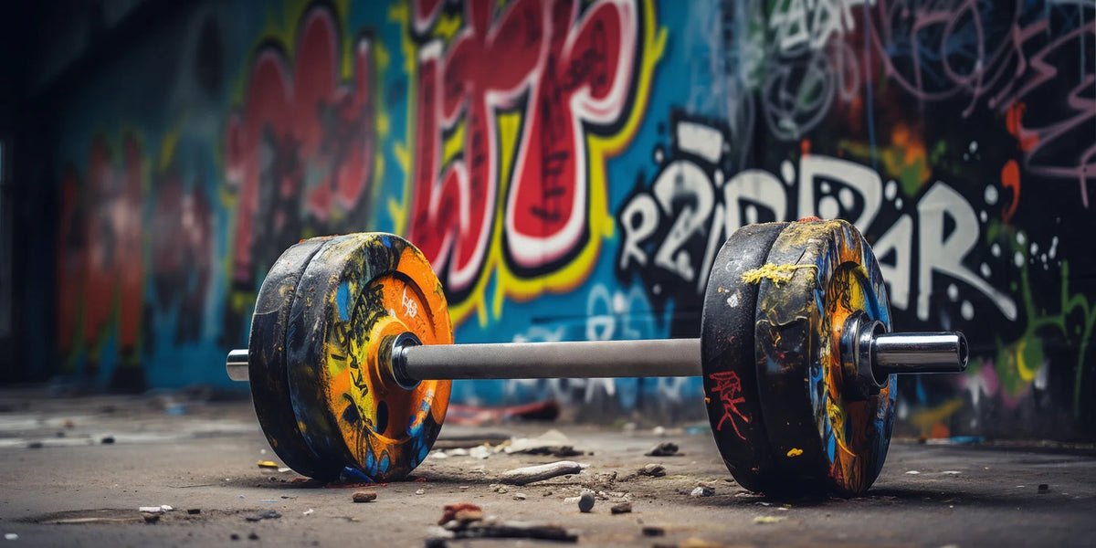 Motivational Fitness Barbell Canvas Wall Art Print