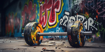 Motivational Fitness Barbell Canvas Wall Art Print
