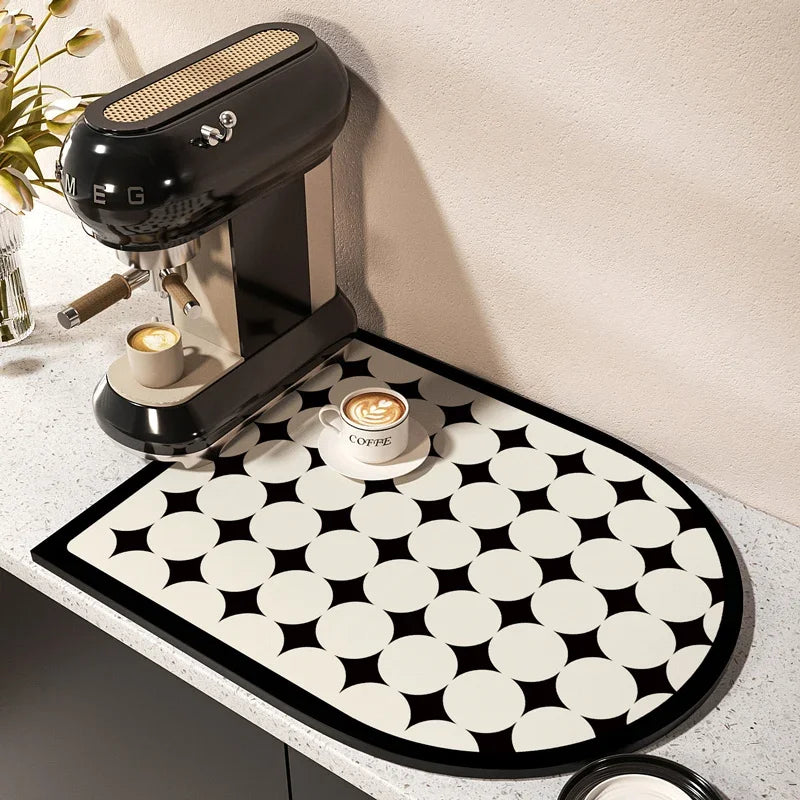 Coffee Machine Mat – Absorbent Non-Slip Kitchen Countertop Pad