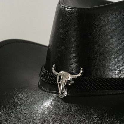 Vintage Faux Leather Western Cowboy Hat – Unisex