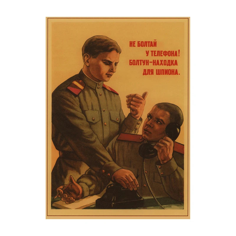 Soviet USSR Vintage Propaganda Poster – Stalin Portrait Retro Wall Art Print