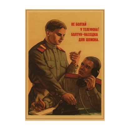Soviet USSR Vintage Propaganda Poster – Stalin Portrait Retro Wall Art Print