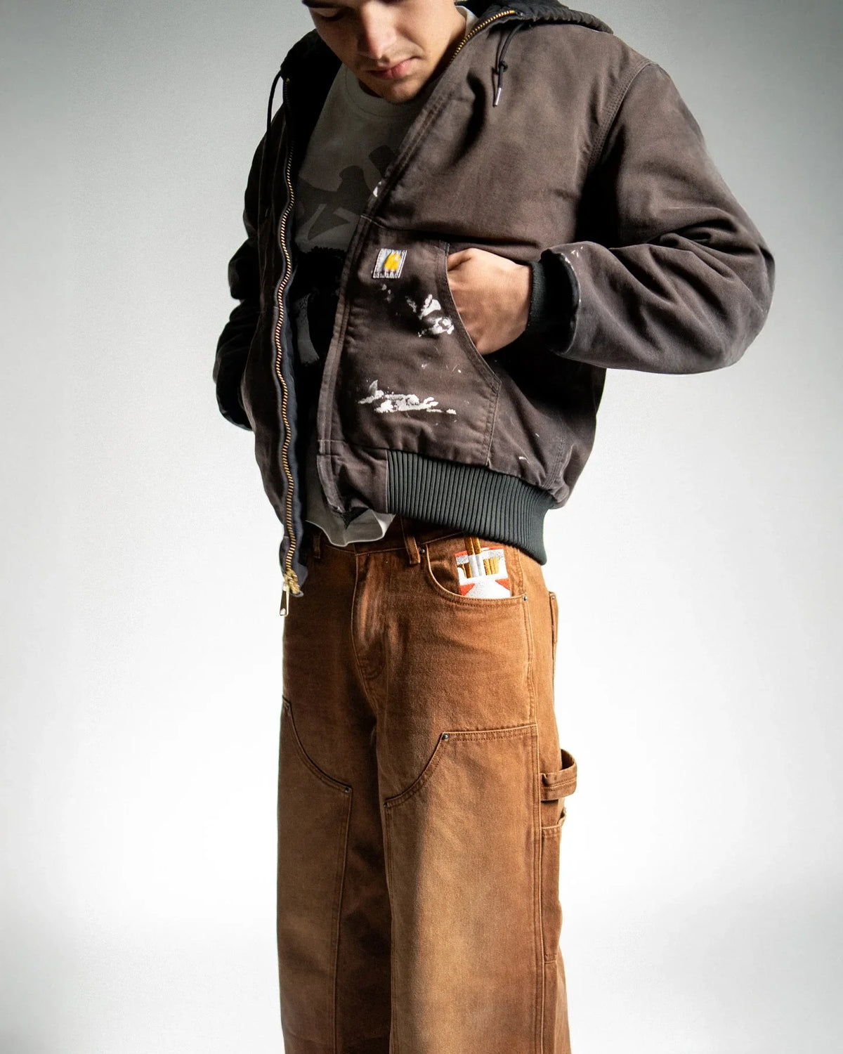 Skull Embroidered Y2K Baggy Jeans – Gothic Streetwear Denim