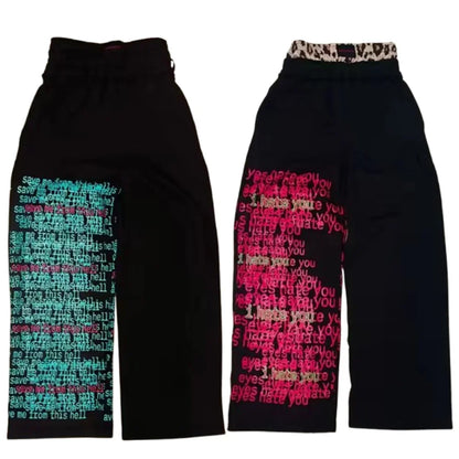 Y2K Baggy Wide Leg Sweatpants Men Women Streetwear Hip Hop Track Pants