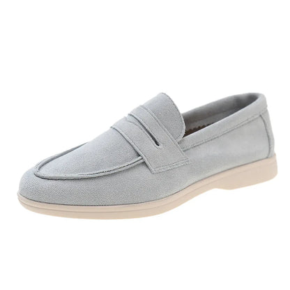 Women's Suede Slip-On Loafers Flat Moccasin Mules