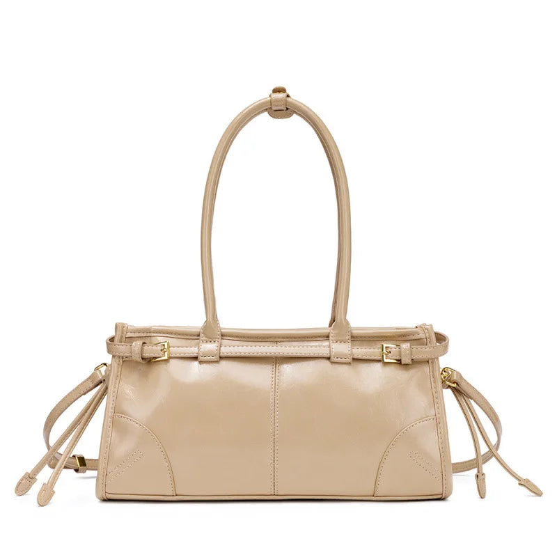 Soft Lux Boston Style Women S Motorcycle Crossbody Shoulder Bag Layered Oil Wax Leather Single Strap