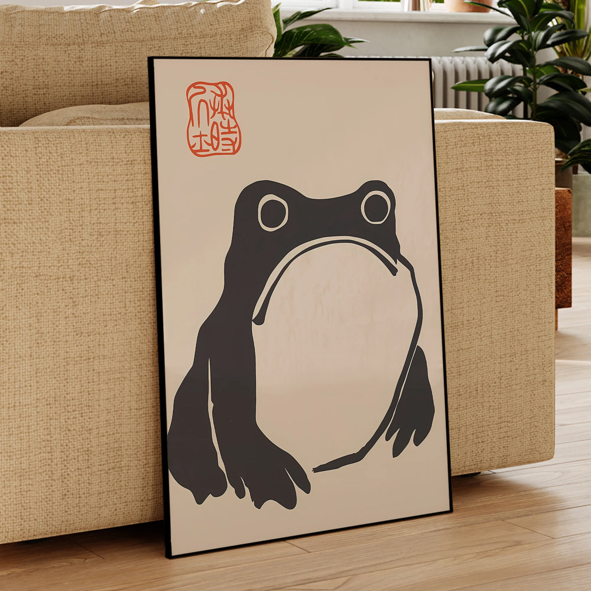 Matsumoto Hoji Frog Canvas Wall Art Poster – Japanese Vintage Print