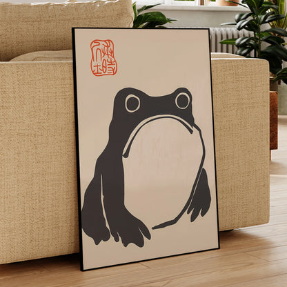 Matsumoto Hoji Frog Canvas Wall Art Poster – Japanese Vintage Print