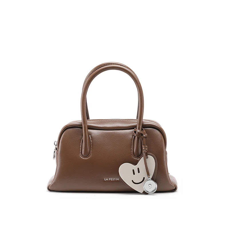 Luxury Designer Small Crossbody Shoulder Handbag Light Brown