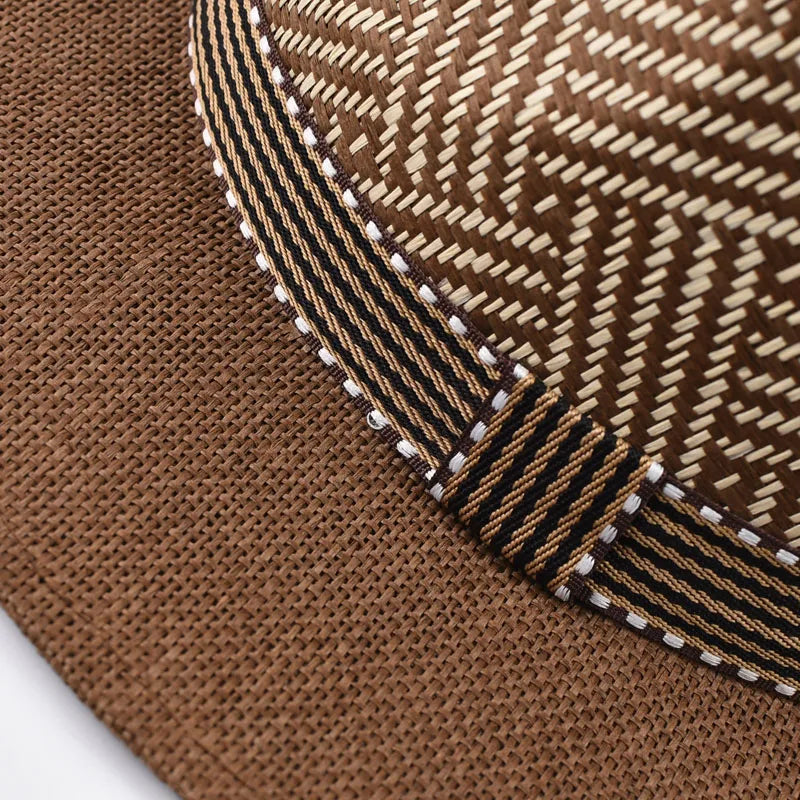 Panama Hat Men's Wide Brim Straw Fedora – Gentleman Summer Sun Hat