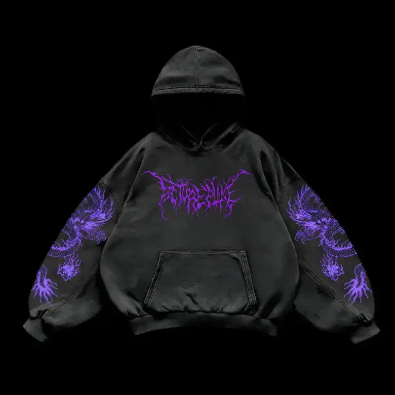 Gothic Angel Oversized Hoodie – Harajuku Streetwear Sweatshirt