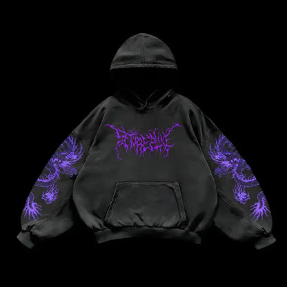 Gothic Angel Oversized Hoodie – Harajuku Streetwear Sweatshirt