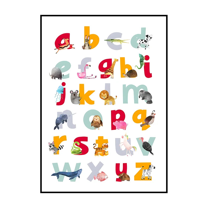 Dinosaur Alphabet Poster – Kids ABC Wall Art Print