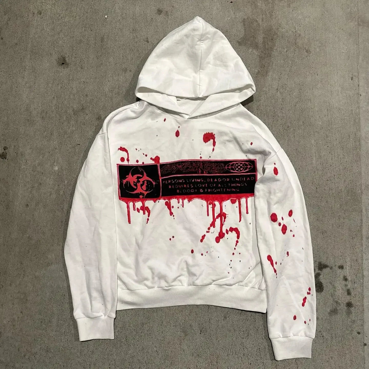 Gothic Graphic Hoodie Women Harajuku Goth Streetwear Sweatshirt