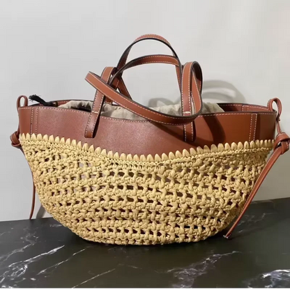 Brand Straw Woven Shoulder Bag