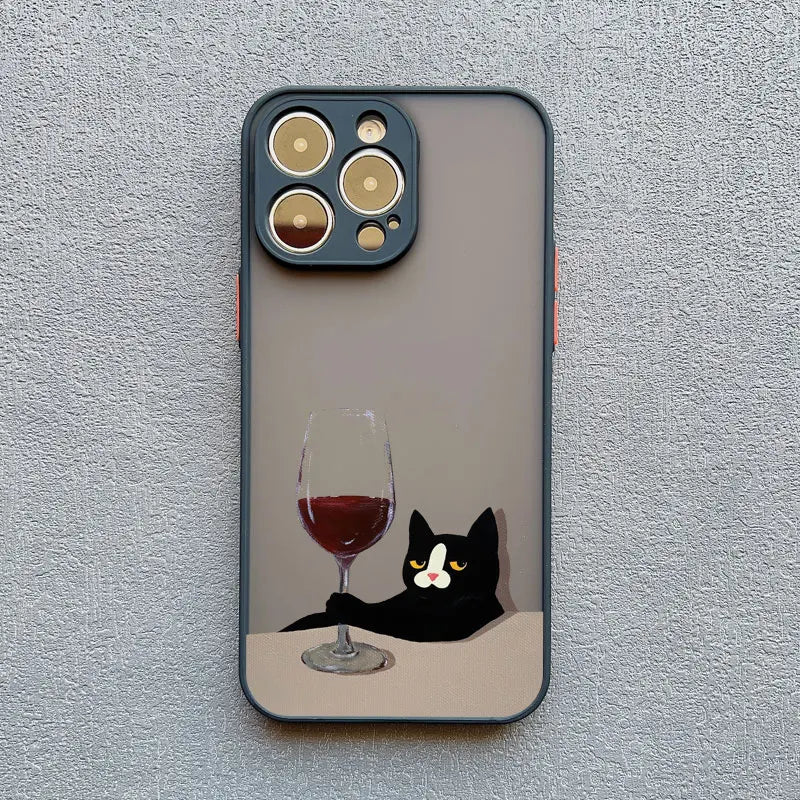 Funny Cat Phone Case for iPhone 17 16 15 14 13 12 11 X Shockproof