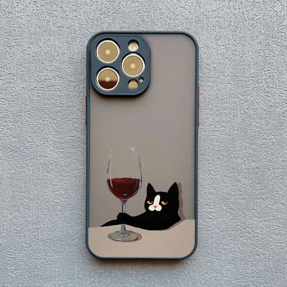 Funny Cat Phone Case for iPhone 17 16 15 14 13 12 11 X Shockproof