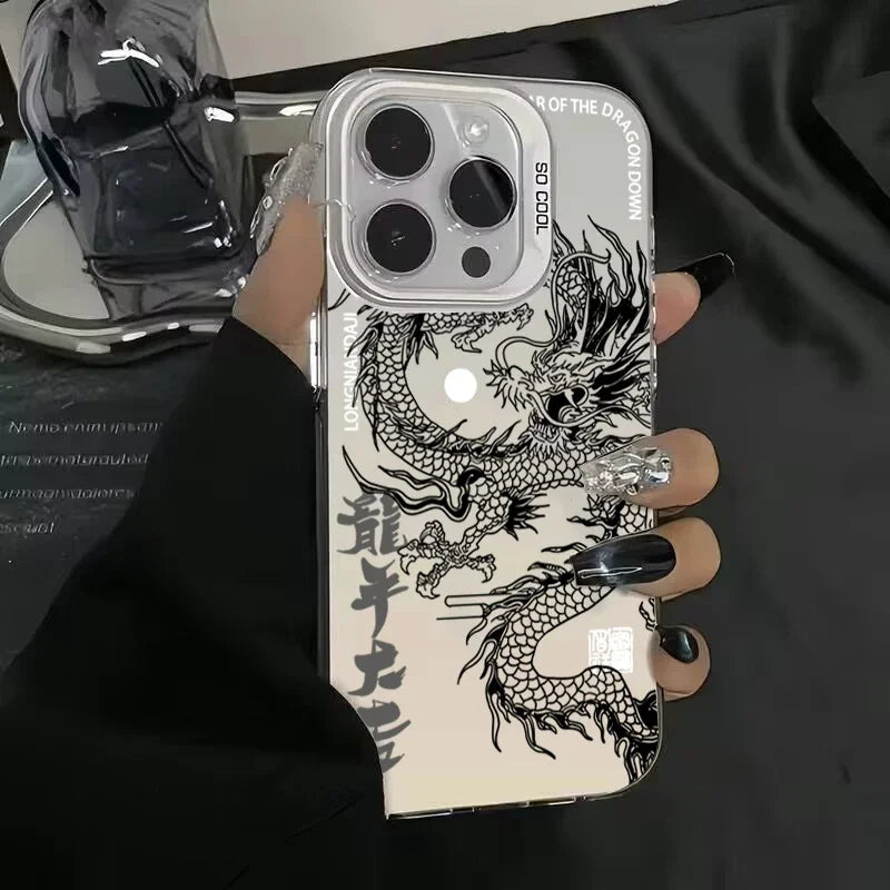 Chinese Dragon iPhone Case – Hard Matte Cover for iPhone 17 16 15 14 13 12 11 Series
